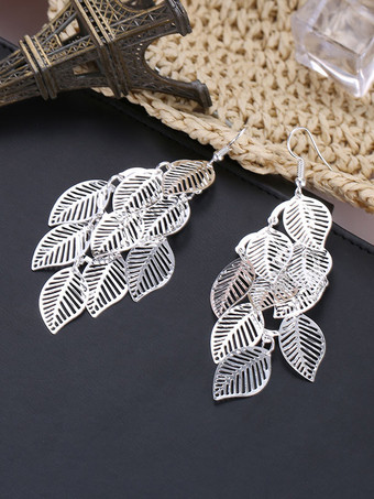 女性のためのレイヤード中空葉イヤリング 2025