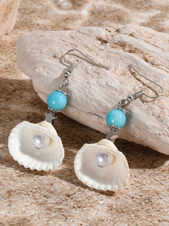 シェルシェイプ ボヘミアン イヤリング レディース 2025