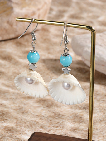 シェルシェイプ ボヘミアン イヤリング レディース 2025