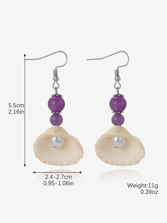 シェルシェイプ ボヘミアン イヤリング レディース 2025