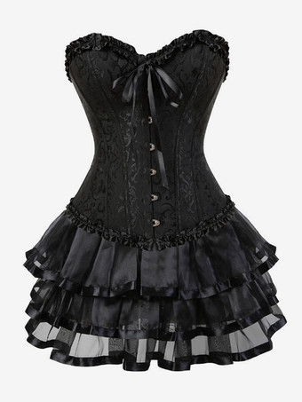 ブラック ヴィンテージコルセット ヴィンテージ婦人服 ポリエステル