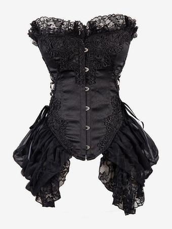ブラック ヴィンテージコルセット ヴィンテージ婦人服 ポリエステル