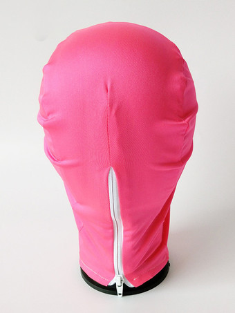 ライクラスパンデックス ヘッドギア マスク ジッパー付き コスプレ セクシー かわいい コスチューム クラブウェア レディース ヘッドギア