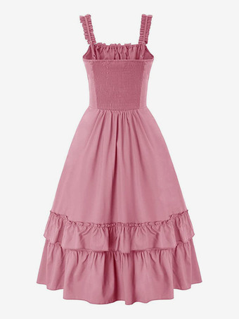 ゴシック コルセット ドレス レディース ビクトリアン ルネッサンス ドレス フリル 中世 ガウン ノースリーブ サスペンダー ドレス ウエスト ドレス