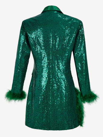 レトロ ヴィンテージ 1980年代 ドレススーツ ブレザー ディスコ スパンコール レディース パーティー / イブニング 仮面舞踏会 独身パーティー 大人用ドレス