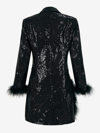 レトロ ヴィンテージ 1980年代 ドレススーツ ブレザー ディスコ スパンコール レディース パーティー / イブニング 仮面舞踏会 独身パーティー 大人用ドレス