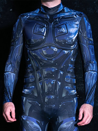 パターニング全身タイツ ハロウィン サイバーパンク メンズコスチューム メンズハロウィンコスチューム カップル向けコスチューム メンズロボットコスチューム SFコスチューム サイバーコスチューム バーニングマン衣装