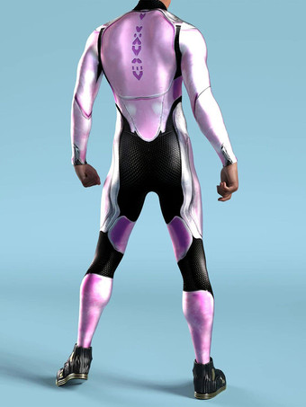 パターニング全身タイツ ハロウィン クリエイティブメンズアート不規則ライン3Dジャンプスーツサイバーパンクボディスーツハロウィンパーティーコスプレコスチュームパフォーマンスロンパース全身タイツスーツ