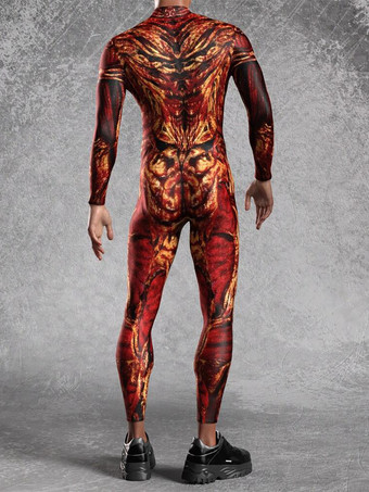 パターニング全身タイツ ハロウィン 大人用ハロウィン カラフル SF ジャンプスーツ サイバーパンク ボディスーツ バーニングマン 全身タイツ ホリデーパーティー モーフスーツ カップル レイブ衣装