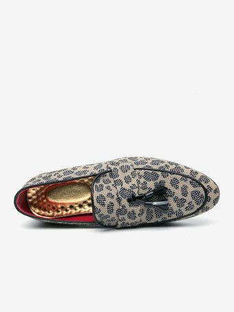 メンズ タッセルローファー スリッポン ペニーシューズ 装飾 ファッション 通気性 ホワイト ビーズ フォーマルウェア カジュアルシューズ