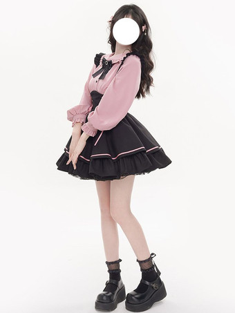 地雷系 レースアップ セットアップ 2点セット かわいい スカート 量産型 病みかわいい レディース 参戦服 レース フリル ミニスカート ハイウエス