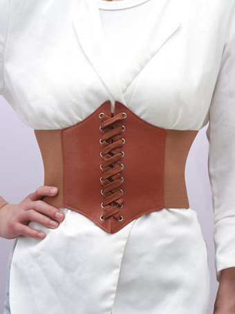 ラクダ色 ヴィンテージコルセット ヴィンテージレディース服 PUレザー