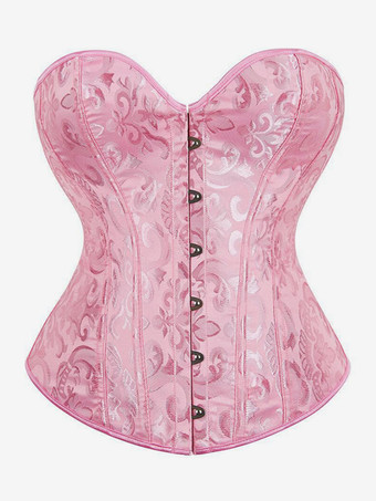 ピンクヴィンテージコルセット ヴィンテージ婦人服 ポリエステルグロメット
