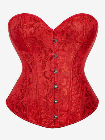 レッド ヴィンテージコルセット ヴィンテージ婦人服 ポリエステルグロメット