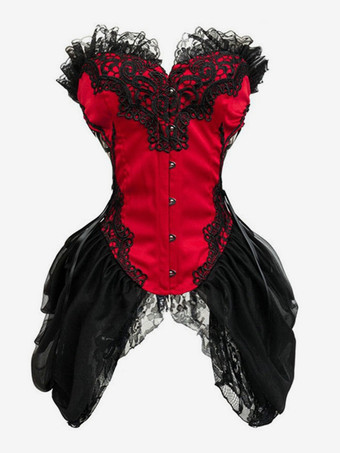 レッド ヴィンテージコルセット ヴィンテージ婦人服 ポリエステル