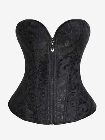 ブラック ヴィンテージコルセット ヴィンテージ婦人服 ポリエステルジッパー