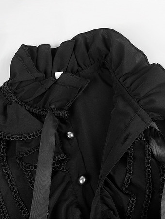 メンズ フリルシャツ ルネッサンスシャツ トップス スチームパンク ゴシック コスチューム カジュアル ボタンダウン 長袖シャツ