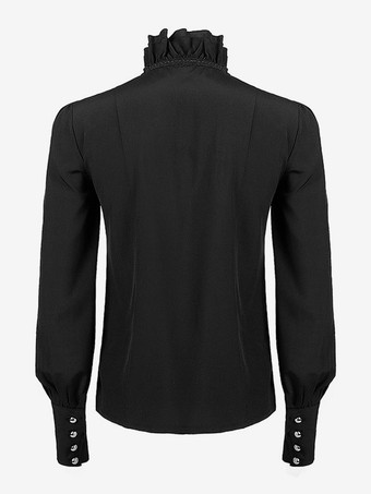 メンズ フリルシャツ ルネッサンスシャツ トップス スチームパンク ゴシック コスチューム カジュアル ボタンダウン 長袖シャツ