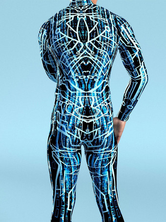 パターニング全身タイツ ハロウィン サイバーパンク ジャンプスーツ クール メカニカルアーマー コスプレ ボディスーツ コスチューム ハロウィン 男女兼用