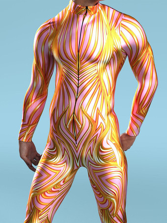 パターニング全身タイツ ハロウィン サイバーパンク ジャンプスーツ クール メカニカルアーマー コスプレ ボディスーツ コスチューム ハロウィン 男女兼用