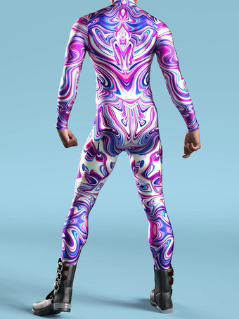 パターニング全身タイツ ハロウィン サイバーパンク ジャンプスーツ クール メカニカルアーマー コスプレ ボディスーツ コスチューム ハロウィン 男女兼用