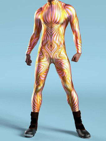 パターニング全身タイツ ハロウィン サイバーパンク ジャンプスーツ クール メカニカルアーマー コスプレ ボディスーツ コスチューム ハロウィン 男女兼用