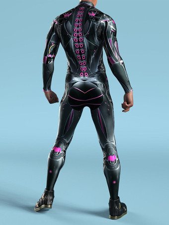 パターニング全身タイツ ハロウィン サイバーパンク ジャンプスーツ クール メカニカルアーマー コスプレ ボディスーツ コスチューム ハロウィン 男女兼用