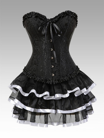 ホワイト ヴィンテージコルセット ヴィンテージ婦人服 ポリエステル