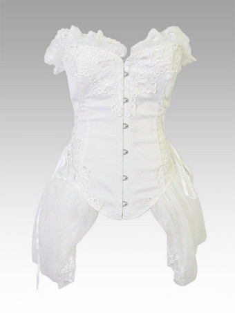ホワイト ヴィンテージコルセット ヴィンテージ婦人服 ポリエステル