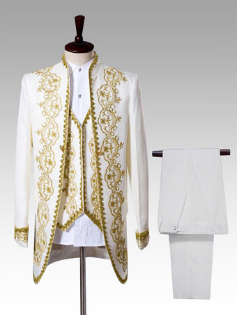 Ropa Retro para hombre Traje Retro para hombre Bloque de color Poliéster