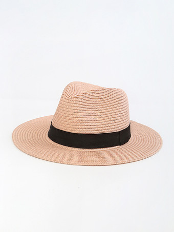 ピンクパナマハット 夏用 シーサイド つば広 日焼け防止 ユニセックス サンハット 2025