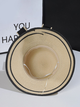 女性用ボウストローハット 夏 海辺 サンハット 2025