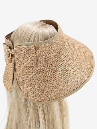 空のトップビーチ麦わら帽子夏日焼け防止折りたたみ式大きなつばサンハット2025