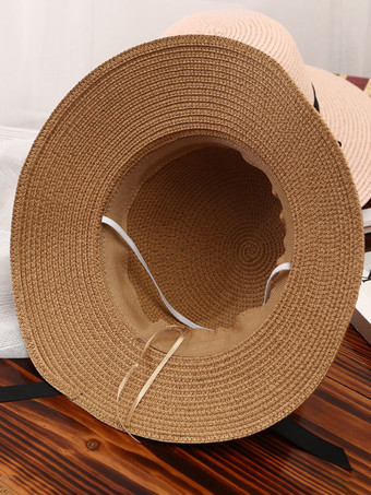 蝶結び麦わら帽子 レディース 夏 アウトドア 折りたたみ式 サンシェード ビーチハット 2025