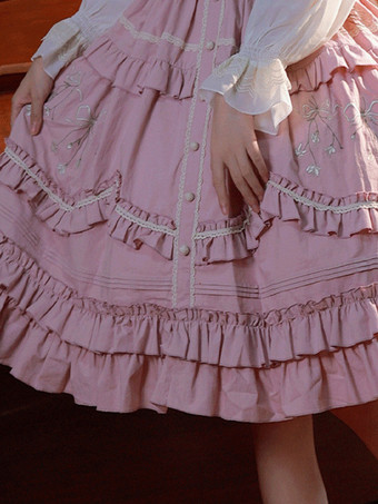 スイートロリータドレス ポリエステル ノースリーブ ジャンパー ロリータドレス フラワー JSK