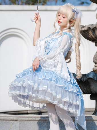 スイートロリータドレス ポリエステル ノースリーブ ジャンパー スイート姫ロリータドレス ティーパーティー Jsk