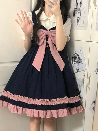 セットアップ ブラウス JSK ジャンパースカート JK 学園風 フリル リボン ガーリー 甘め lolita ろりーた 服