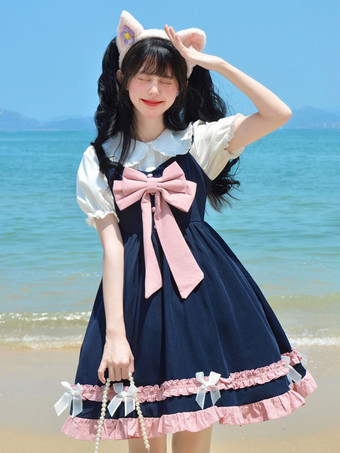 セットアップ ブラウス JSK ジャンパースカート JK 学園風 フリル リボン ガーリー 甘め lolita ろりーた 服
