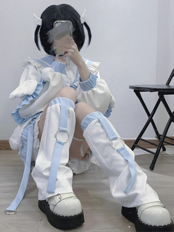 地雷系 ロリッタ アウター ジップアップ パーカー レッグウォーマー レディース 服 長袖　2Way 薄手 フリル サブカル系 セーラーカラー ゆったり トップス