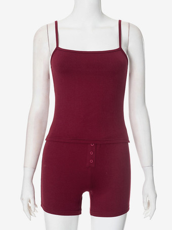 女性用カジュアルキャミソールとショーツラウンジセット 2025