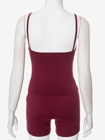 女性用カジュアルキャミソールとショーツラウンジセット 2025