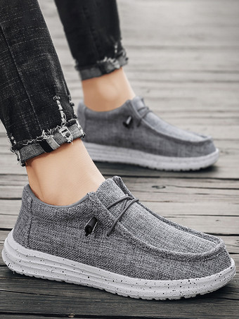 メンズ スリッポン ローファー 軽量 通気性 キャンバスシューズ ラウンドトゥ ウェットグリップ ラバーソール キャンバスシューズ