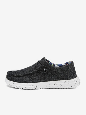 メンズ スリッポン ローファー 軽量 通気性 キャンバスシューズ ラウンドトゥ ウェットグリップ ラバーソール キャンバスシューズ