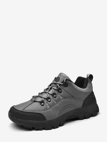 ダークグレー メンズ スニーカー ロートップ 厚底 滑り止め ハイキングシューズ 軽量 通気性 ランニングシューズ