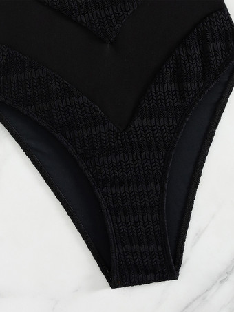 セクシーなワンピース水着、カットアウトVネックモノキニ、女性用2025