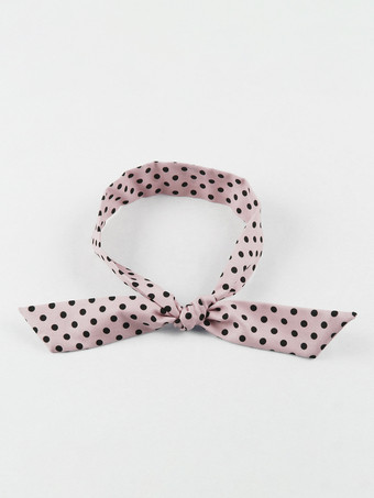 ドット柄Aラインミディドレス（ヘッドバンド付き）ヴィンテージコーデセット（レディース）2025