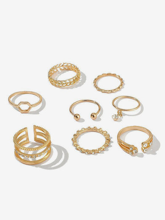 女性用 8 ピース リング セット 2025