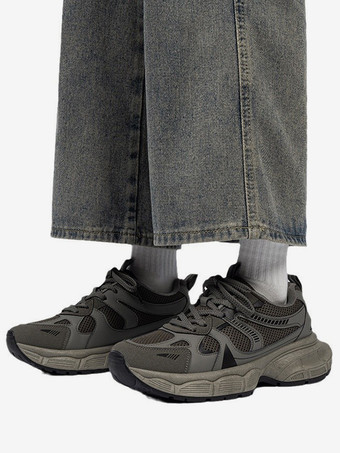 メンズスニーカー メッシュ 通気性 ランニングシューズ 滑り止め 厚底 ジョギングシューズ