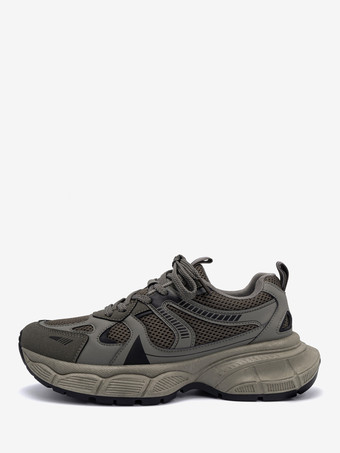 ダークグレー メンズスニーカー メッシュ 通気性 ランニングシューズ 滑り止め 厚底 ジョギングシューズ