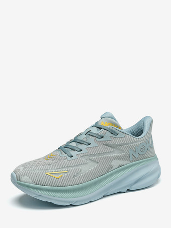 ライトスカイブルーメンズ メッシュ スニーカー ハイレンジ 厚底 ジョギングシューズ 滑り止め ソフトボトム 快適フィット ウォーキングシューズ